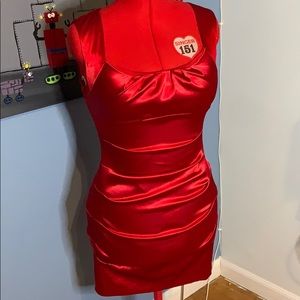 Windsor Red Shiny Cocktail Dress